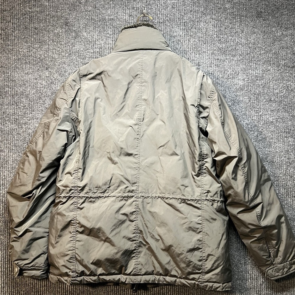 Woolrich Down Filled Field Jacket Mens XL Gray Sherpa Collar Buttons Zip Warm - Picture 7 of 10